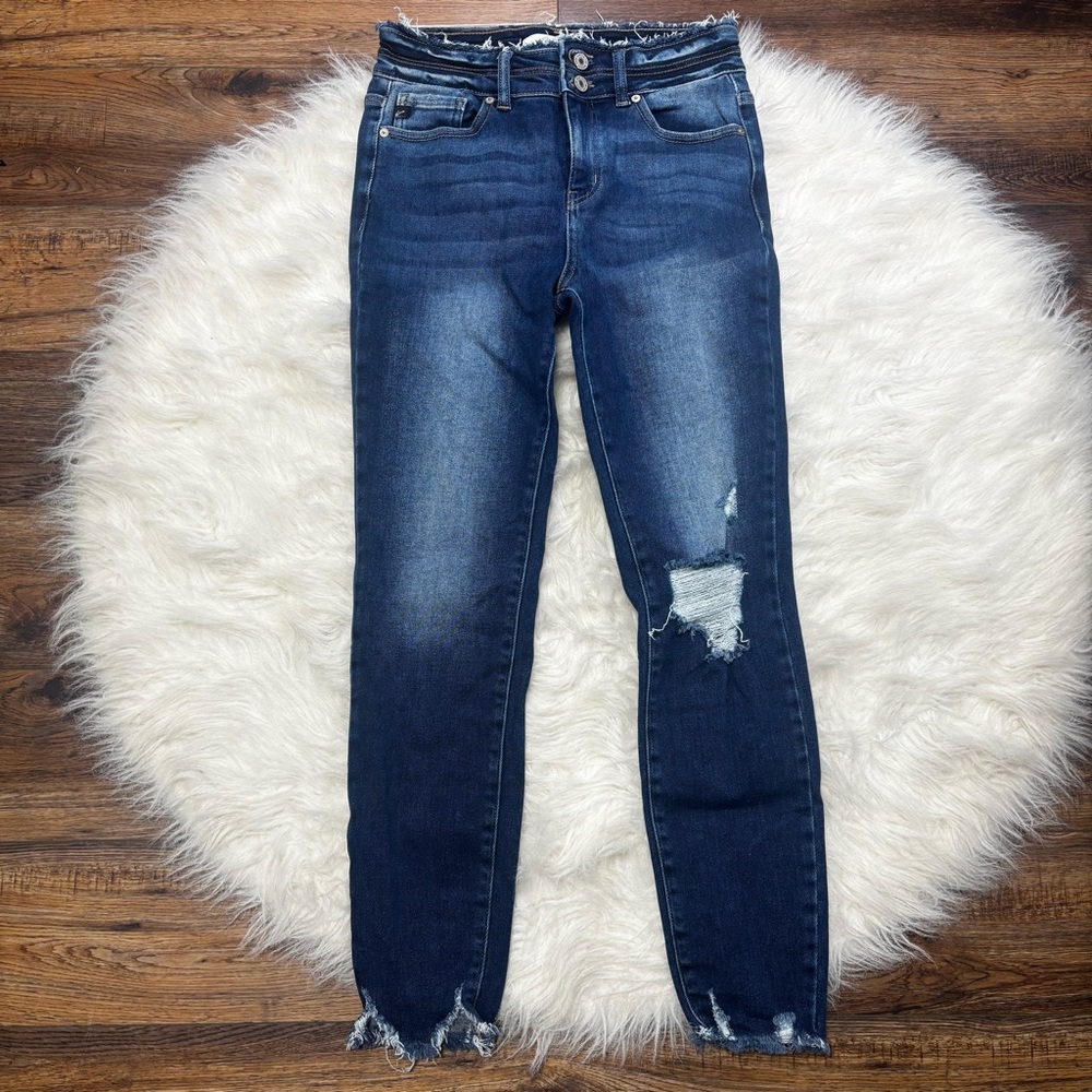 Kancan Blue Distressed Denim Skinny Jeans size 5/26
